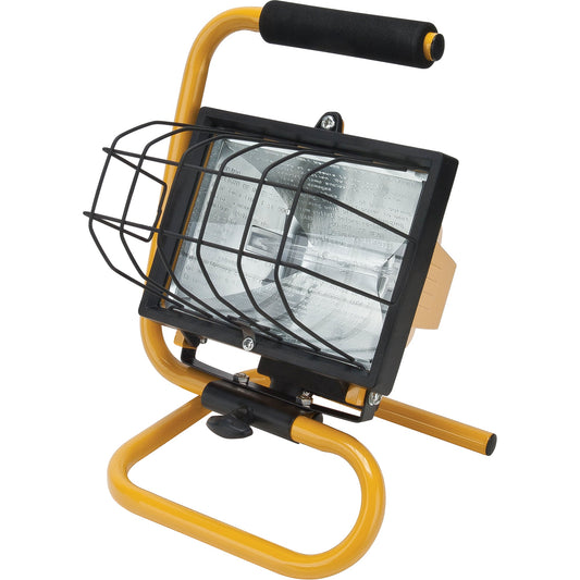 Projecteur de travail portable, halogène, 500 W, 8000 lumens, boîtier en acier