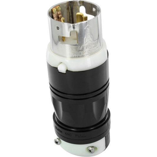 California Style Locking Plug, Nylon, 50 Amps, 120 V/250 V, Non-NEMA