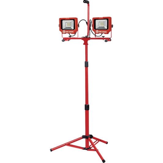 Twin Work Light with Tripod, LED, 40 W, 6000 Lumens, Aluminum Housing