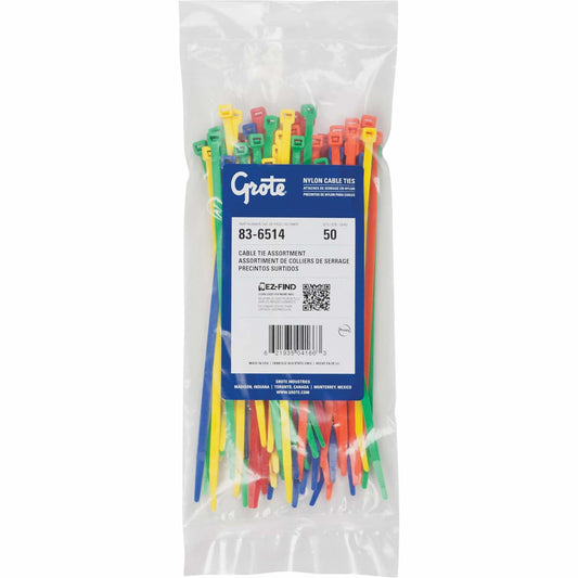 Colliers de serrage en nylon, 20 cm de long, résistance à la traction de 22,7 kg