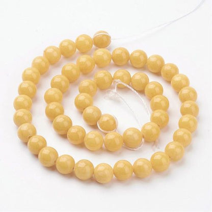 Mashan Yellow Jade Gemstone Beads