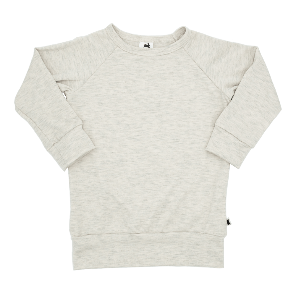 Youth Bamboo Raglan Pullover | Charcoal