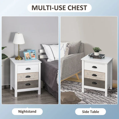 Avery Accent Table Storage Cabinet/Nightstand with 3 Drawers
